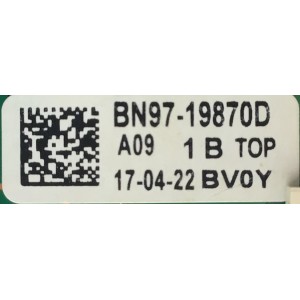MAIN PARA SMART TV SAMSUNG 4K RESOLUCION (3840 x 2160) UHD / NUMERO DE PARTE BN94-17640J / BN41-02844F / BN9417640J / 17640J / BN97-19870D / PANEL CY-SA065HGXV1H / DISPLAY BN96-53882A / BN9653882A / MODELO UN65AU8000BXZA 